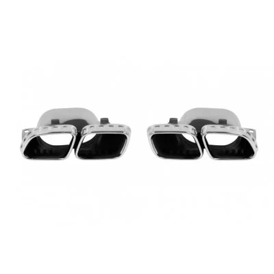 Difusor trasero para Mercedes GLC SUV X254 look GLC63 AMG Salidas Cromadas