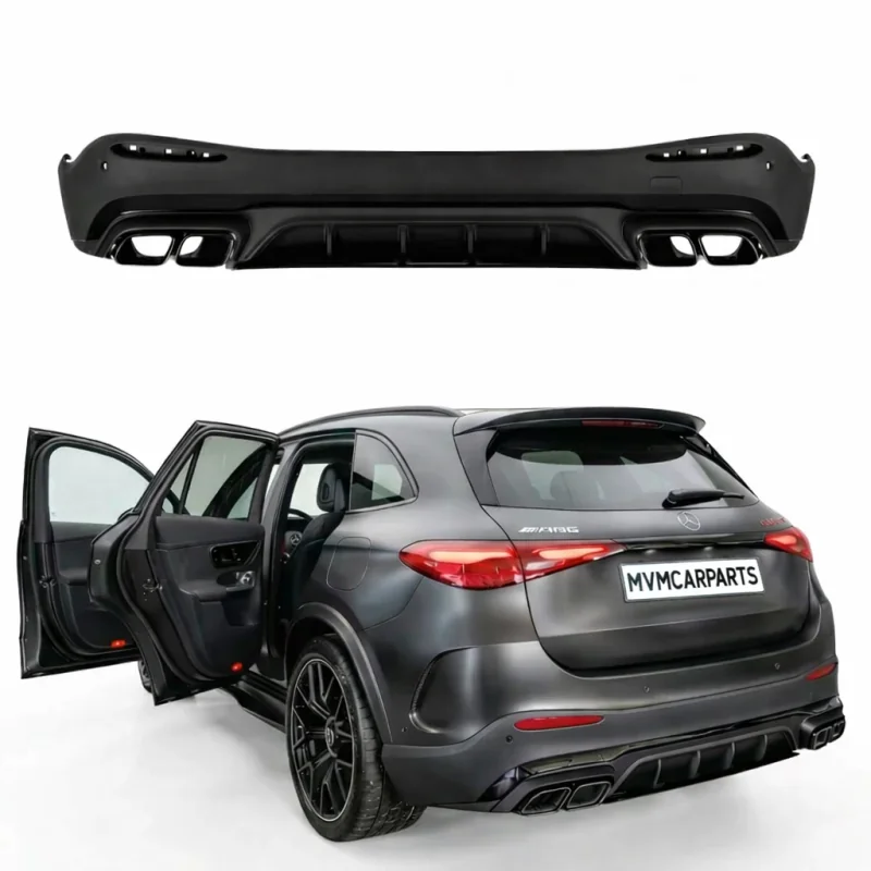 Difusor trasero para Mercedes GLC SUV X254 look GLC63 AMG Salidas Negras