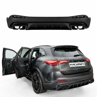 Difusor trasero para Mercedes GLC SUV X254 look GLC63 AMG Salidas Negras