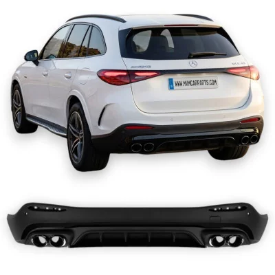 Difusor trasero para Mercedes GLC SUV X254 look GLC43 AMG Salidas Negras