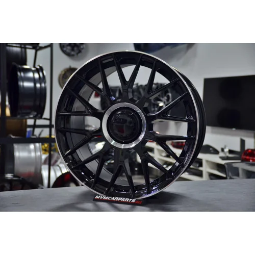 Juego de 4 Llantas 18 para Mercedes New SL63 Gloss Black Chrome Center MB78