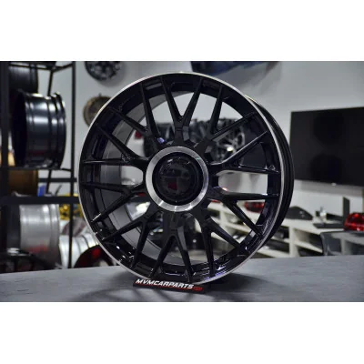 Juego de 4 Llantas 18 para Mercedes New SL63 Gloss Black Chrome Center MB78