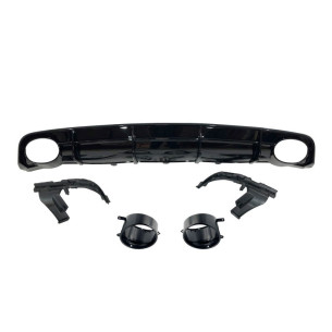 Difusor trasero Audi A6 C7 look RS6 Black con paragolpes Sline