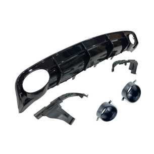 Difusor trasero Audi A6 C7 look RS6 Black con paragolpes Sline