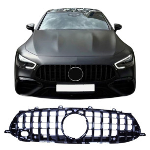Parrilla delantera para Mercedes AMG GT 4 Puertas X290 look GTR Panamericana Negra Brillo