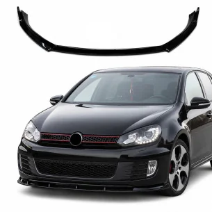 Añadido delantero para Volkswagen Golf 6 GTI Negro brillo