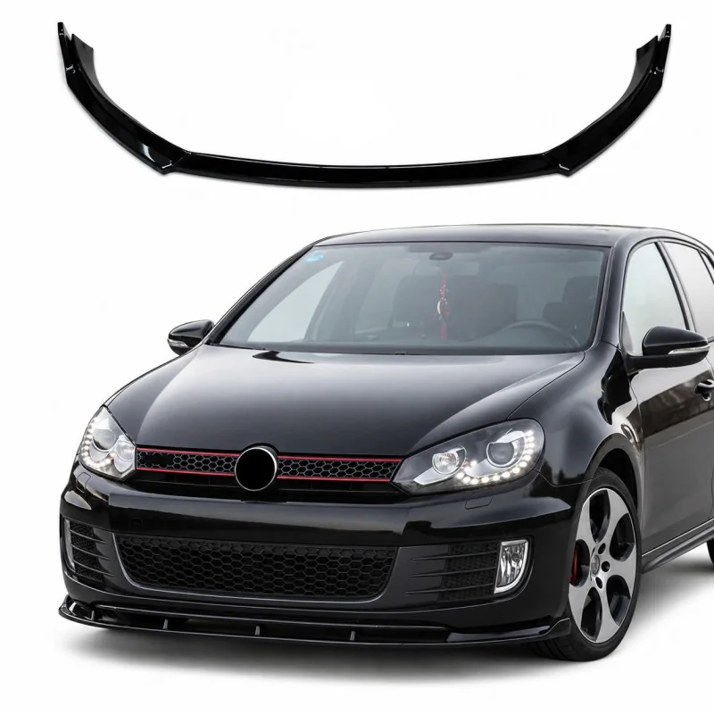Añadido delantero para Volkswagen Golf 6 GTI Negro brillo
