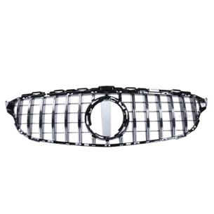 Parrilla delantera para Mercedes Clase C W205 Facelift +2018 Panamericana Cromada Sin Camara