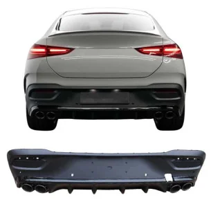 Difusor trasero para Mercedes GLE Coupe C167 look GLE 53 AMG Black + Salidas de Escape Negra
