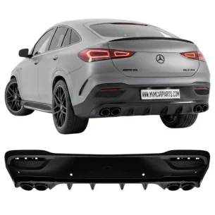 Difusor trasero para Mercedes GLE Coupe C167 look GLE 53 AMG Black + Salidas de Escape Negra