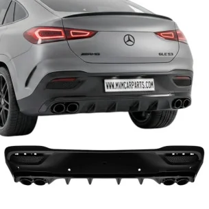 Difusor trasero para Mercedes GLE Coupe C167 look GLE 53 AMG Black + Salidas de Escape Negra