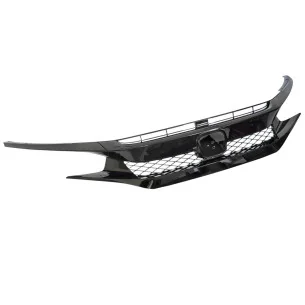 Rejilla frontal Honda CIVIC X 2016-2021 Negro Brillo