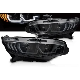 Faros FULL LED HONDA CIVIC X 16-21 Black