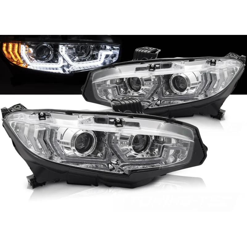 Faros FULL LED HONDA CIVIC X 16-21 Cromados