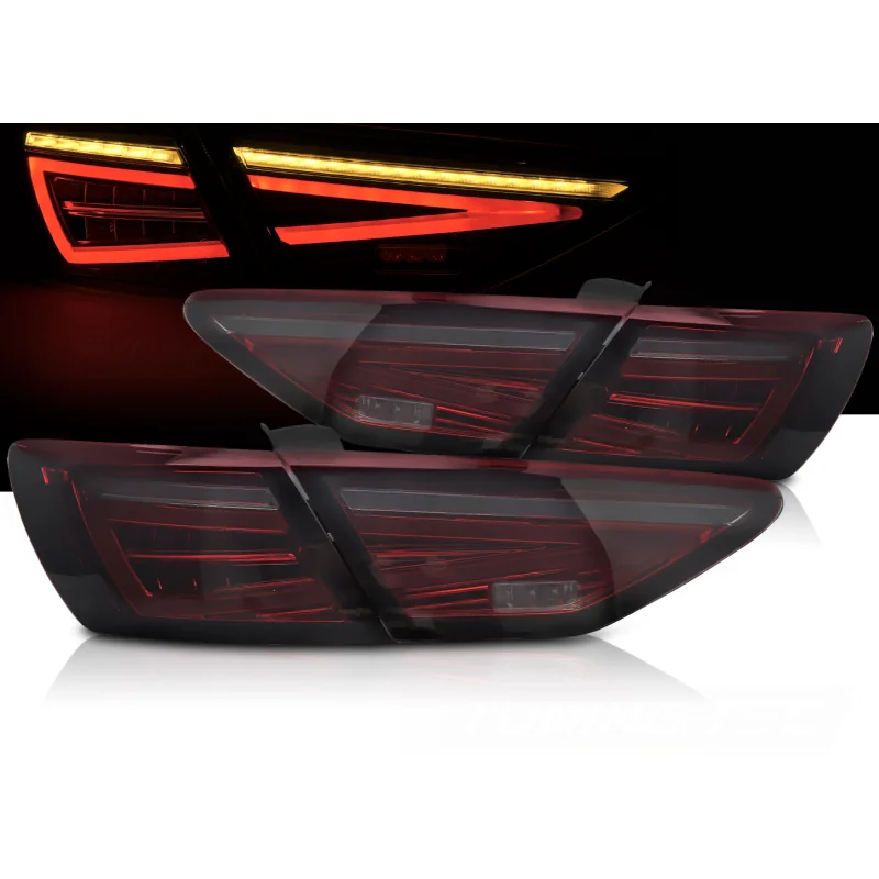 Pilotos Full LED Dinámicos Rojo Ahumado Seat Leon MK3 5F 2012-2020 OEM Halógeno