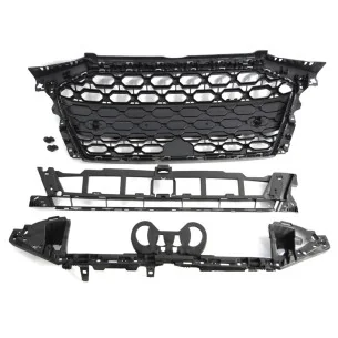 Parrilla rejilla frontal para Audi A3 8Y 2019-2024 Look RS3 Negro Brillo