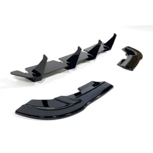 Añadido de difusor trasero para Mercedes Clase A W176 AMG 2016-2018 Negro Brillo