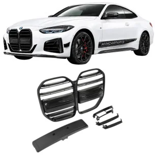 Parrilla Frontal Estilo M4 Performance Negro Brillo BMW Serie 4 G22 G23 2020-2024