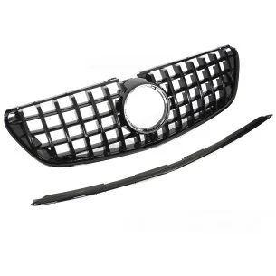 Parrilla Rejilla frontal para Mercedes Clase V W447 2014-2019 Negra Brillo Look GT-R