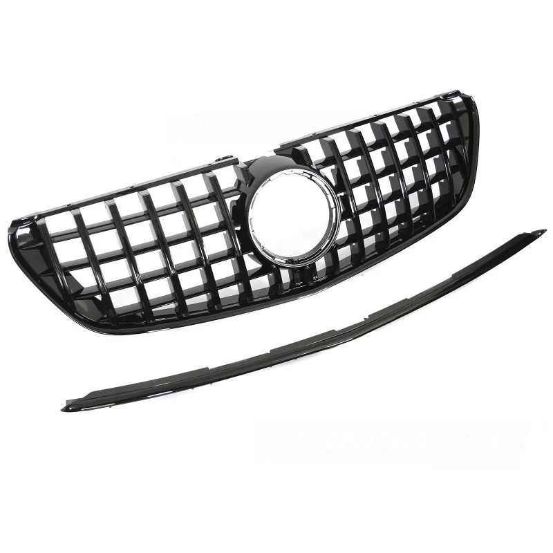 Parrilla Rejilla frontal para Mercedes Clase V W447 2014-2019 Negra Brillo Look GT-R