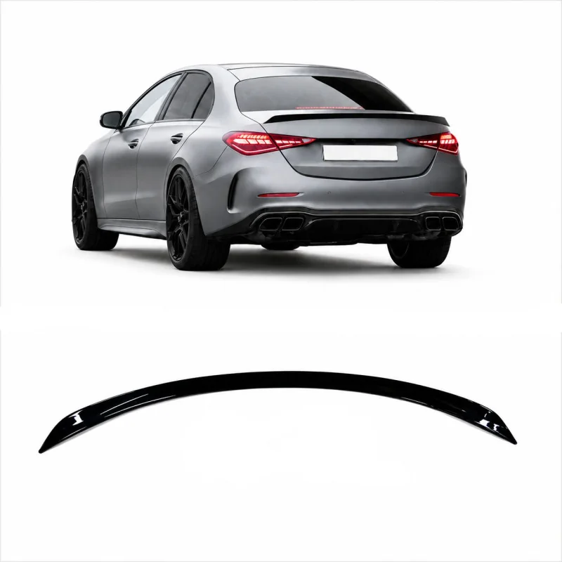 Aleron trasero Mercedes Clase C W206 look 63 AMG Negro Brillo