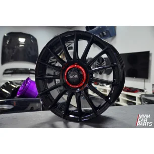 Juego de 4 Llantas 19 OZ Superturismo Evoluzione Racing Gloss Black Red Letter