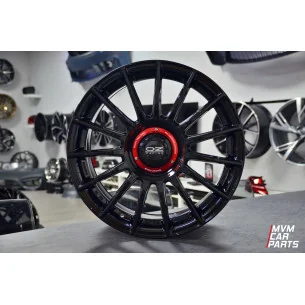 Juego de 4 Llantas 19 OZ Superturismo Evoluzione Racing Gloss Black Red Letter