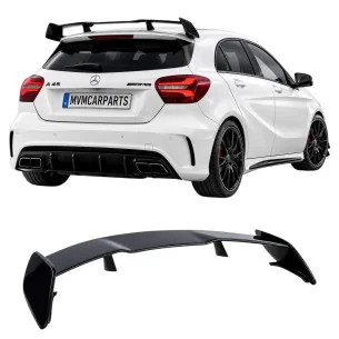 Aleron spoiler trasero adaptable a Mercedes Clase A W176 A45 Negro brillo
