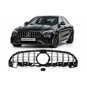 Rejilla delantera para Mercedes Clase C W206 Panamericana Cromada para AMG Line