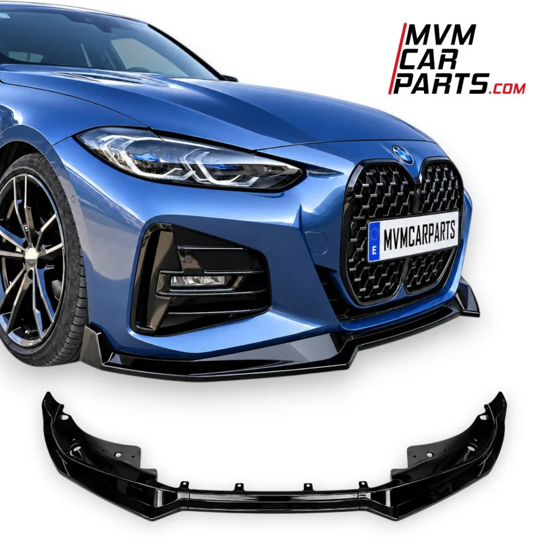 Añadido Lip Frontal Negro Brillo para BMW Serie 4 G22 G23 G26 con Paragolpes M