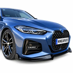 Añadido Lip Frontal Negro Brillo para BMW Serie 4 G22 G23 G26 con Paragolpes M