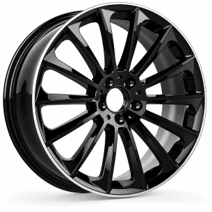 Juego de 4 Llantas 22 Pulgadas Radial Black Borde Pulido MV003