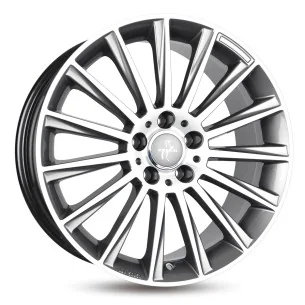 Juego de 4 Llantas 22 Pulgadas Keskin KT18 Turbo Palladium Antracita y Pulida MV007