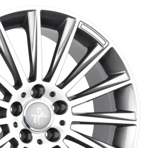 Juego de 4 Llantas 21 Pulgadas Keskin KT18 Turbo Palladium Antracita y Pulida MV007