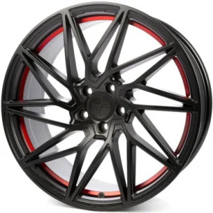 Juego de 4 Llantas KESKIN KT20 Negro mate/rojo - 8