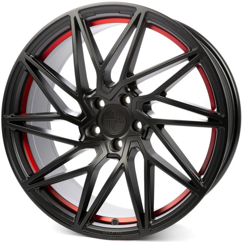 Juego de 4 Llantas KESKIN KT20 Negro mate/rojo - 8