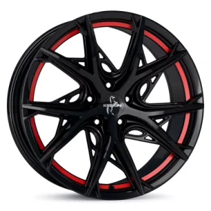 Juego de 4 Llantas KESKIN KT24 Negro/rojo - 8