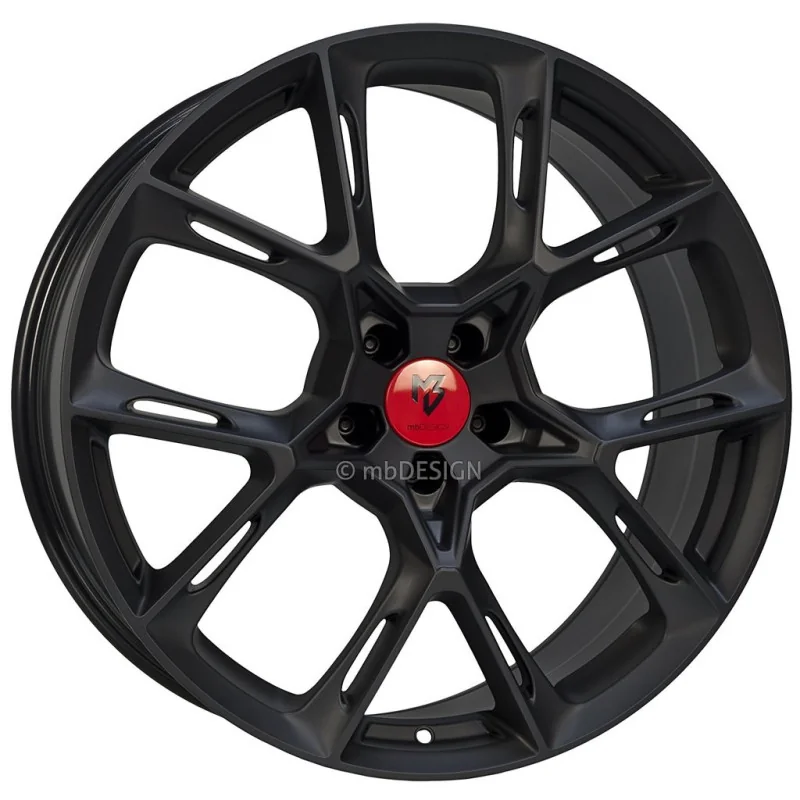 Juego de 4 Llantas convexas MB Design KX1 Negro Mate - 8