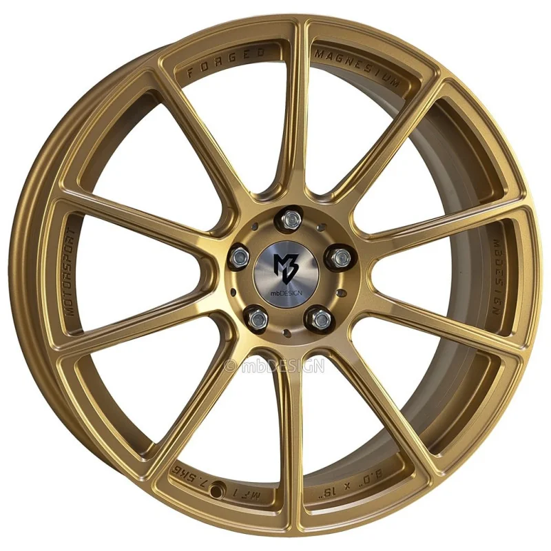 Juego de 4 Llantas magnesio MB Design MF1 Gold - 8