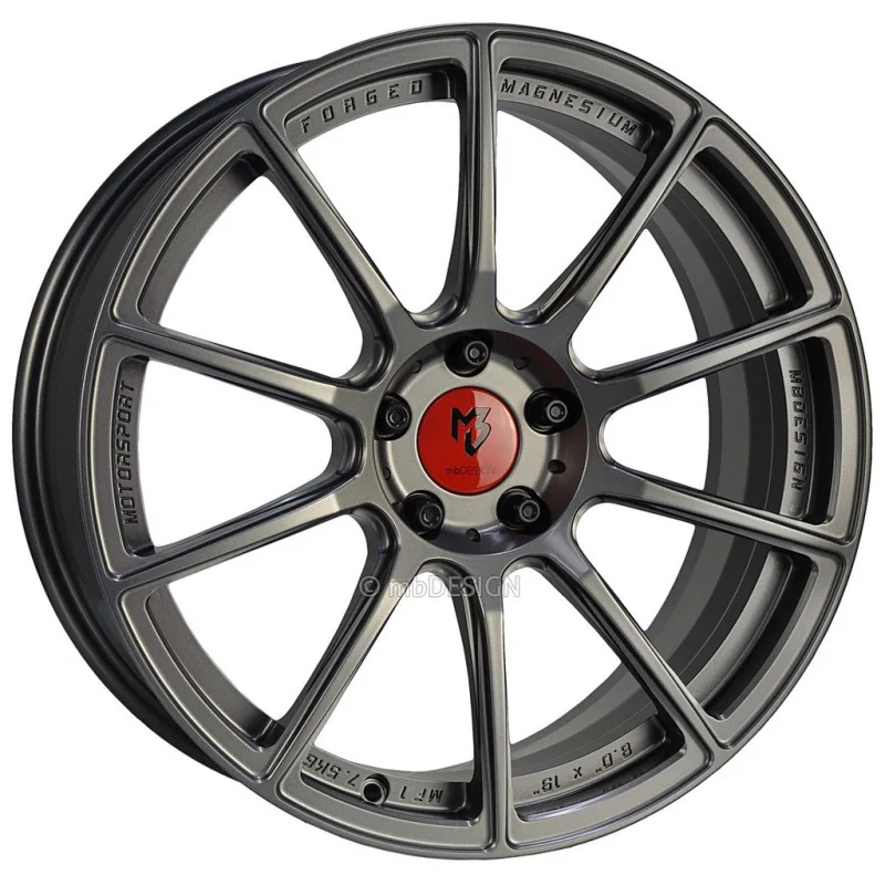 Juego de 4 Llantas magnesio MB Design MF1 Gris Mate - 8