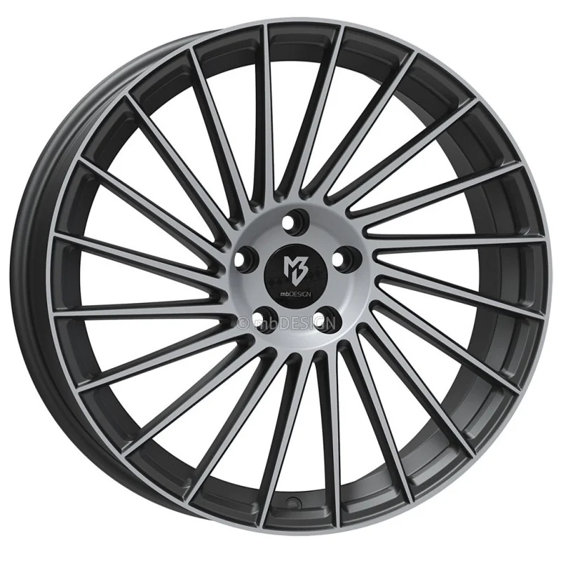Juego de 4 Llantas MB Design VR3 Gris-pulido - 8