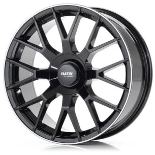 Juego de 4 Llantas PLATIN P108 Negro borde/pulido - 9