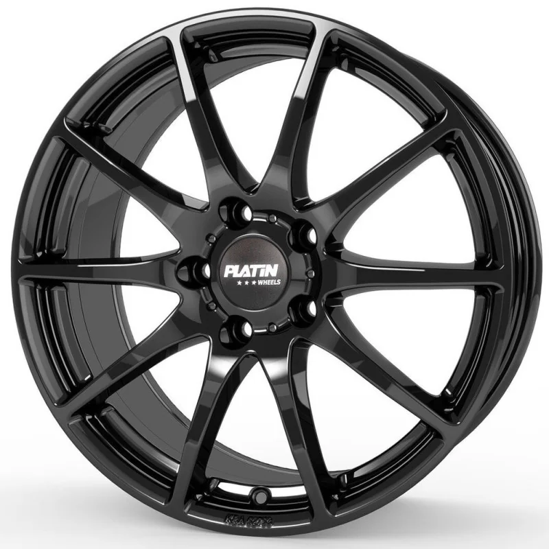 Juego de 4 Llantas PLATIN P113 Negro brillo - 8