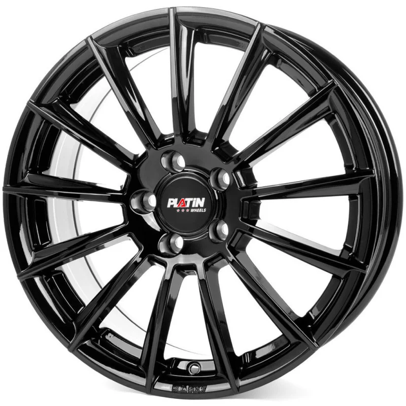 Juego de 4 Llantas PLATIN P74 Negro brillo - 7