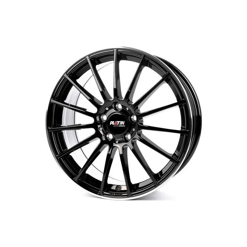 Juego de 4 Llantas PLATIN P75 Negro Brillo borde/pulido - 8