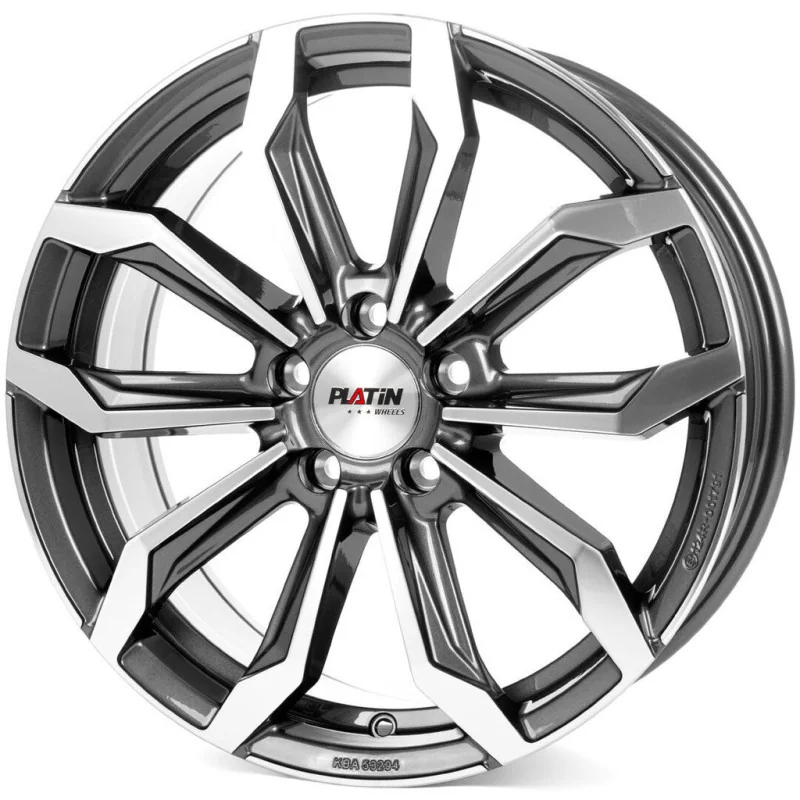 Juego de 4 Llantas PLATIN P98 Gunmetal oscuro/pulido - 8