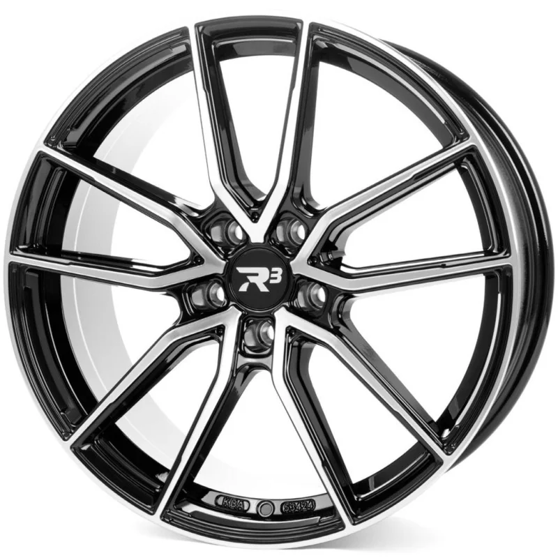 Juego de 4 Llantas R3 WHEELS R3H2 Negro/pulido - 8