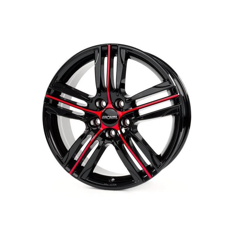 Juego de 4 Llantas Ronal R57 MCR Negro/rojo - 7
