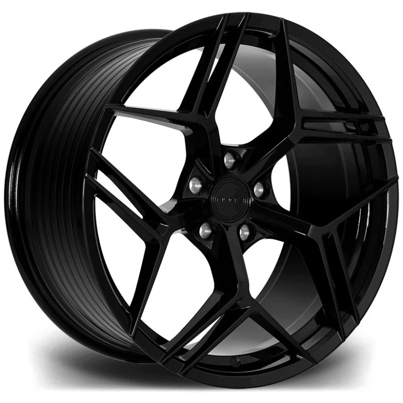 Juego de 4 Llantas Flowforming RIVIERA RF12 Negro brillo - 8