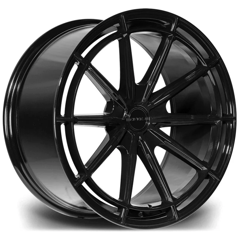 Juego de 4 Llantas Flowforming RIVIERA RF21 Negro brillo - 8